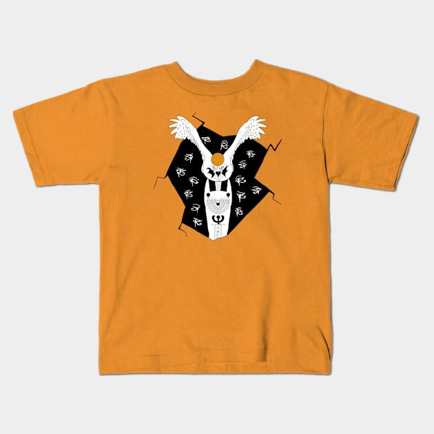 Horus's Flight Kids T-Shirt by loreatus